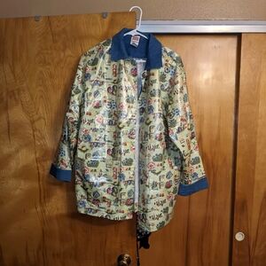 Vintage Marisa Canvas Rain Jacket Garden Design Raincoat
